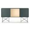 Vogue Sideboard 180H, Grey/2G1B/Black -Meubelwinkel decotique vogue sideboard 180 one brass door frame stand 98
