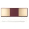 Vogue Sideboard 180H, Wine Red/1WR2B/White -Meubelwinkel decotique vogue sideboard 180 two brass doors frame stand 101