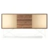 Vogue Sideboard 180H, Walnut/1W2B/White -Meubelwinkel decotique vogue sideboard 180 two brass doors frame stand 157