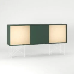 Vogue Sideboard 180H, Green/1G2B/White -Meubelwinkel decotique vogue sideboard 180 two brass doors frame stand 204