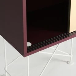 Vogue Sideboard 180H, Wine Red/1WR2B/White 11 Vogue Sideboard 180H, Wine Red/1WR2B/White -Meubelwinkel decotique vogue sideboard 180 two brass doors frame stand 265