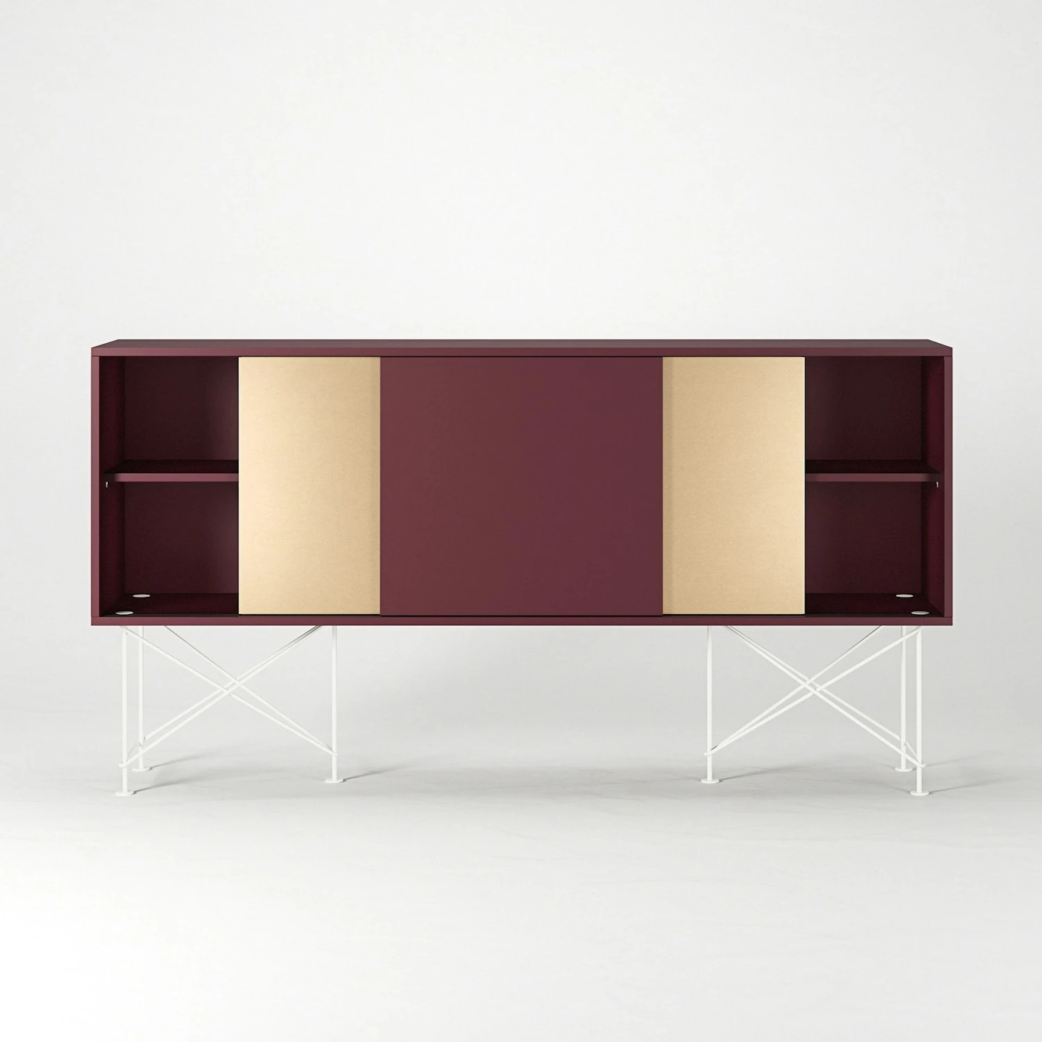 Vogue Sideboard 180H, Wine Red/1WR2B/White 8 Vogue Sideboard 180H, Wine Red/1WR2B/White - Afbeelding 6