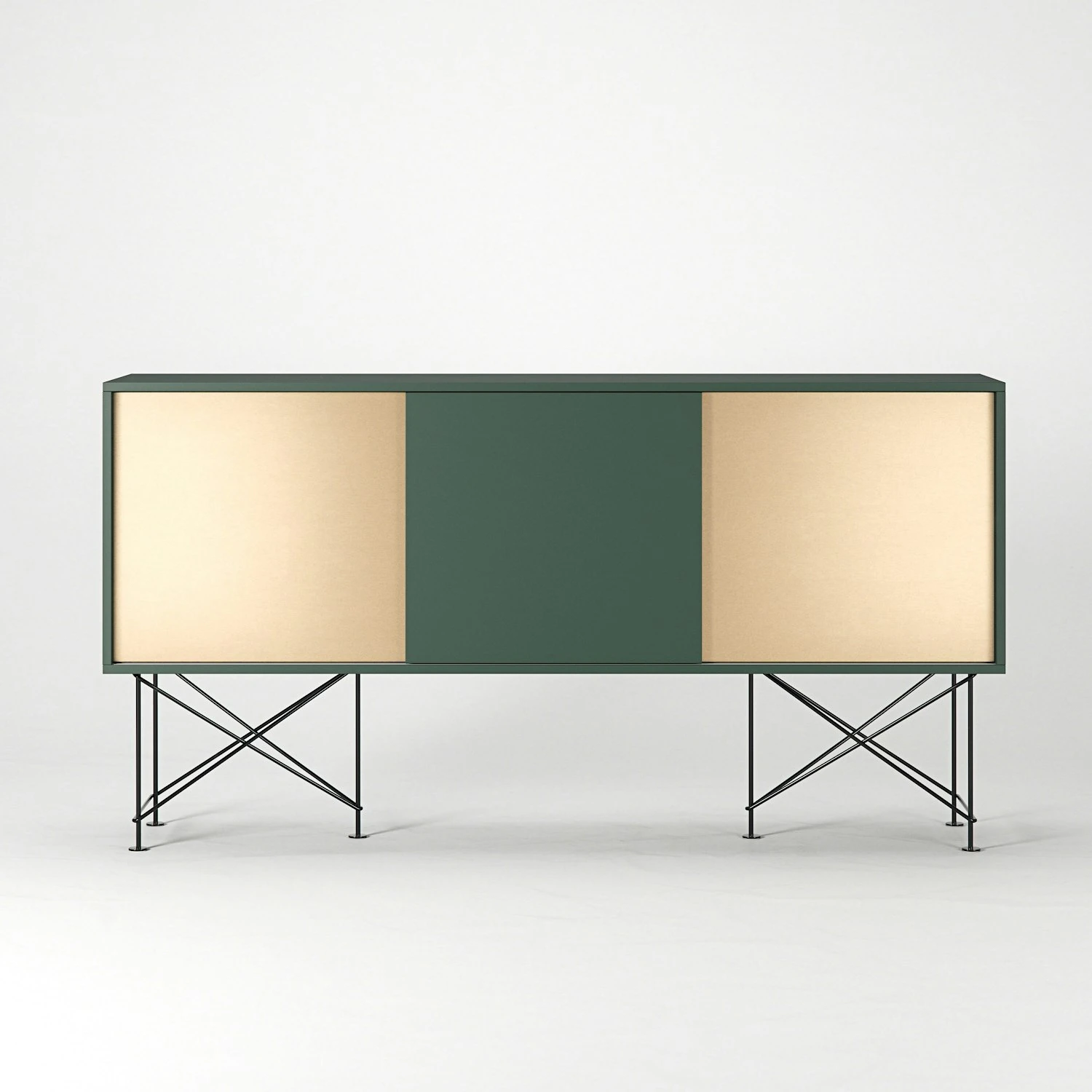 Vogue Sideboard 180H, Green/1G2B/Black 4 Vogue Sideboard 180H, Green/1G2B/Black - Afbeelding 2