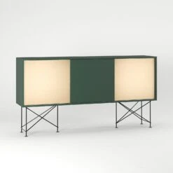 Vogue Sideboard 180H, Green/1G2B/Black 10 Vogue Sideboard 180H, Green/1G2B/Black -Meubelwinkel decotique vogue sideboard 180 two brass doors frame stand 282