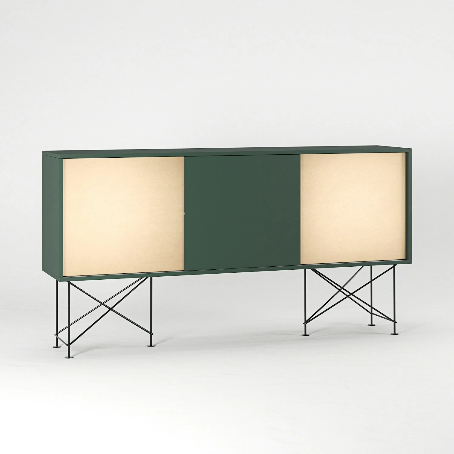 Vogue Sideboard 180H, Green/1G2B/Black 5 Vogue Sideboard 180H, Green/1G2B/Black - Afbeelding 3