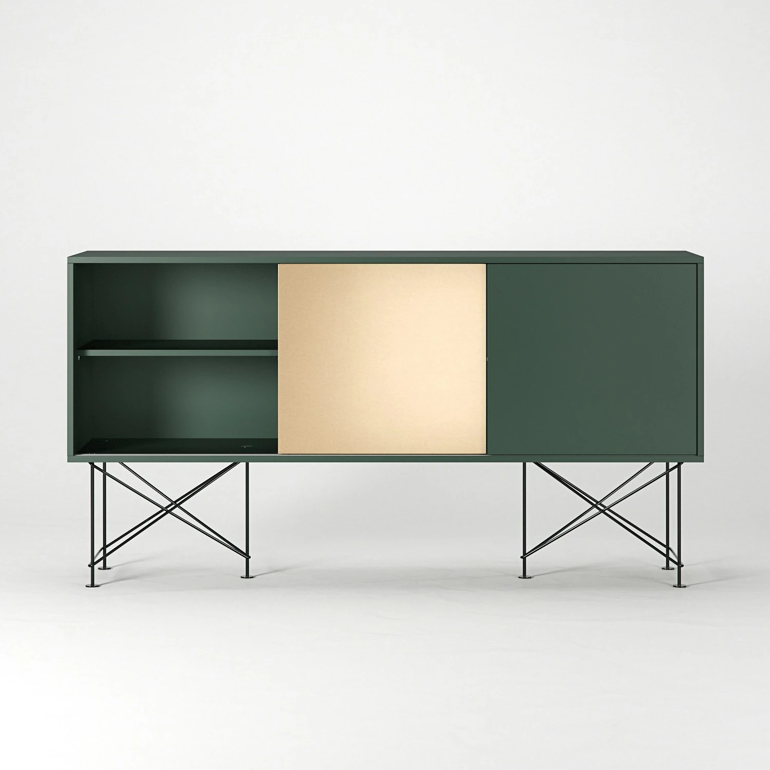 Vogue Sideboard 180H, Green/1G2B/Black 7 Vogue Sideboard 180H, Green/1G2B/Black - Afbeelding 5