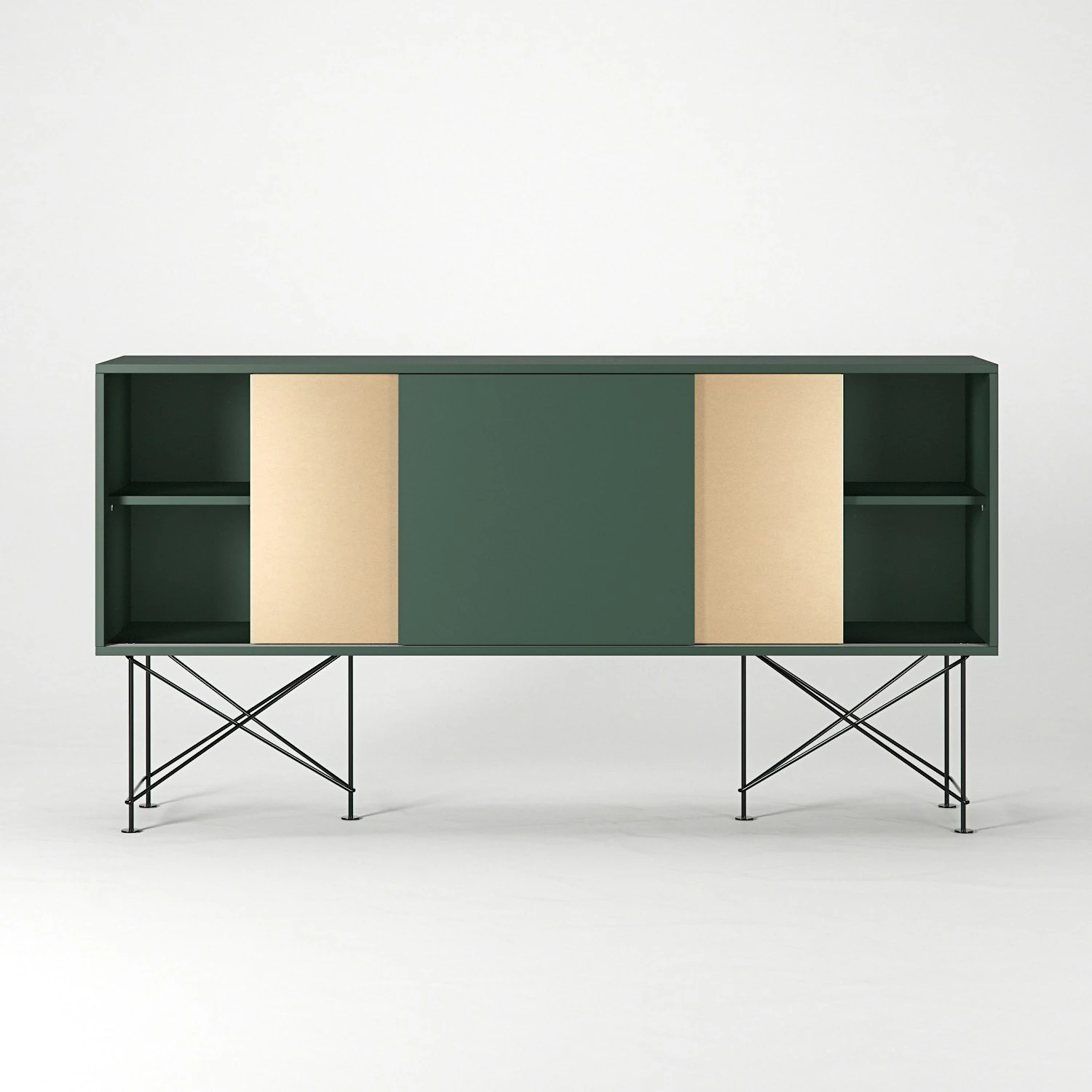 Vogue Sideboard 180H, Green/1G2B/Black 8 Vogue Sideboard 180H, Green/1G2B/Black - Afbeelding 6