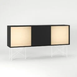 Vogue Sideboard 180H, Antracit/1A2B/White -Meubelwinkel decotique vogue sideboard 180 two brass doors frame stand 300