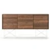 Vogue Sideboard 180H, Walnut/3W/White 1 Vogue Sideboard 180H, Walnut/3W/White -Meubelwinkel decotique vogue sideboard 180 with frame stand 176