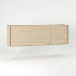Vogue Sideboard 180H, White Oak/3WO/White -Meubelwinkel decotique vogue sideboard 180 with frame stand 210