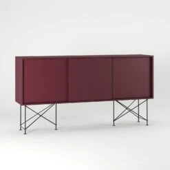 Vogue Sideboard 180H, Wine Red/3WR/Black -Meubelwinkel decotique vogue sideboard 180 with frame stand 222