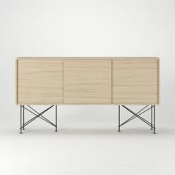 Vogue Sideboard 180H, White Oak/3WO/Black 9 Vogue Sideboard 180H, White Oak/3WO/Black -Meubelwinkel decotique vogue sideboard 180 with frame stand 233