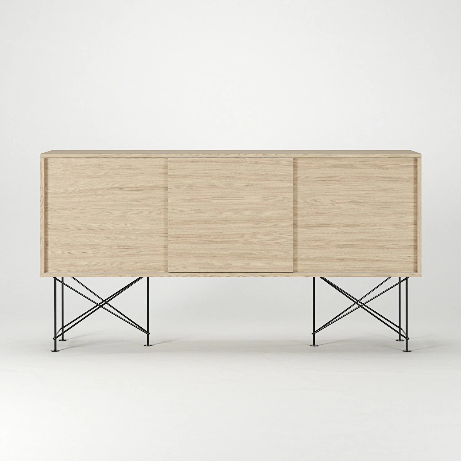 Vogue Sideboard 180H, White Oak/3WO/Black 4 Vogue Sideboard 180H, White Oak/3WO/Black - Afbeelding 2