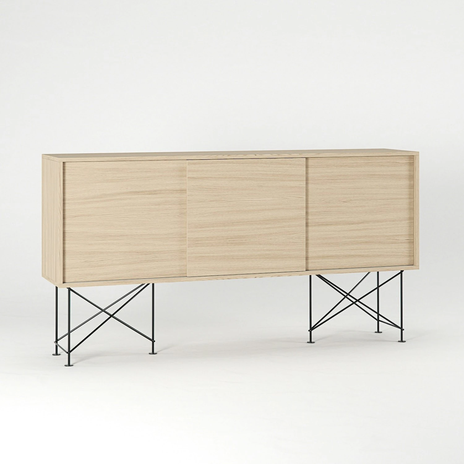 Vogue Sideboard 180H, White Oak/3WO/Black 5 Vogue Sideboard 180H, White Oak/3WO/Black - Afbeelding 3