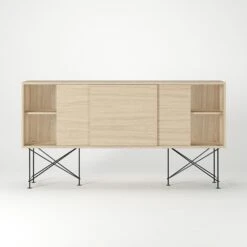 Vogue Sideboard 180H, White Oak/3WO/Black 13 Vogue Sideboard 180H, White Oak/3WO/Black -Meubelwinkel decotique vogue sideboard 180 with frame stand 237