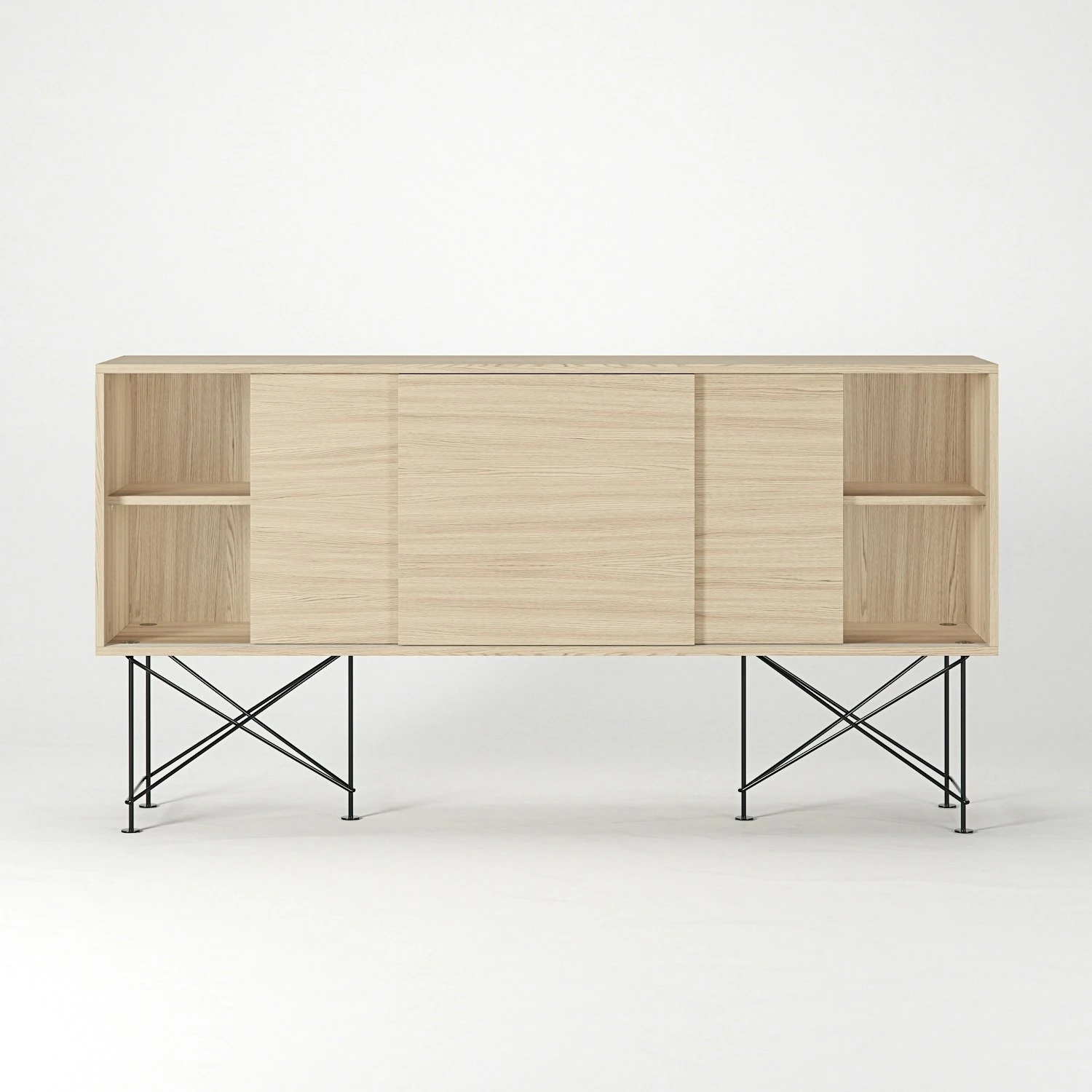 Vogue Sideboard 180H, White Oak/3WO/Black 8 Vogue Sideboard 180H, White Oak/3WO/Black - Afbeelding 6