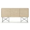 Vogue Sideboard 180H, White Oak/3WO/Black -Meubelwinkel decotique vogue sideboard 180 with frame stand 85