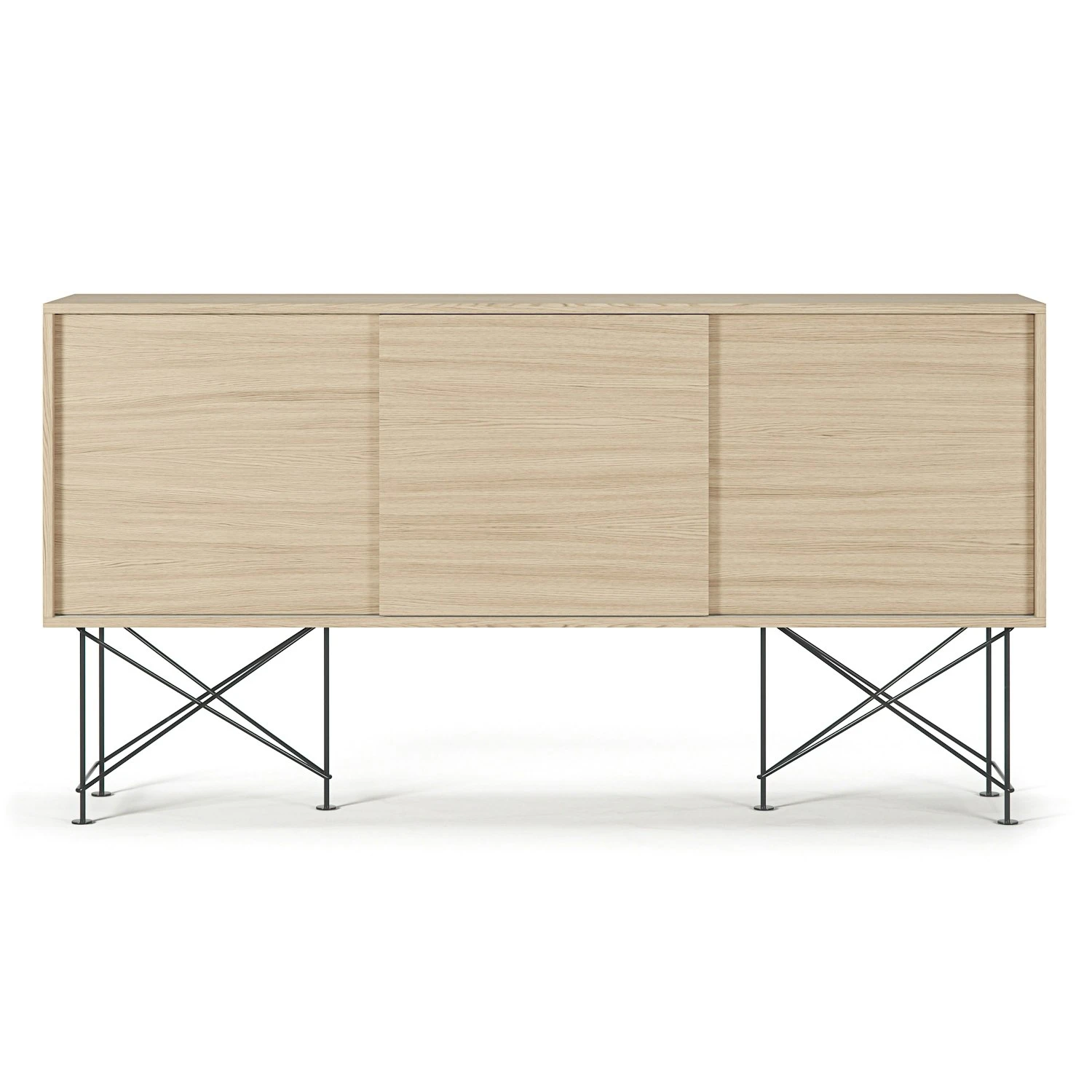 Vogue Sideboard 180H, White Oak/3WO/Black 3 Vogue Sideboard 180H, White Oak/3WO/Black