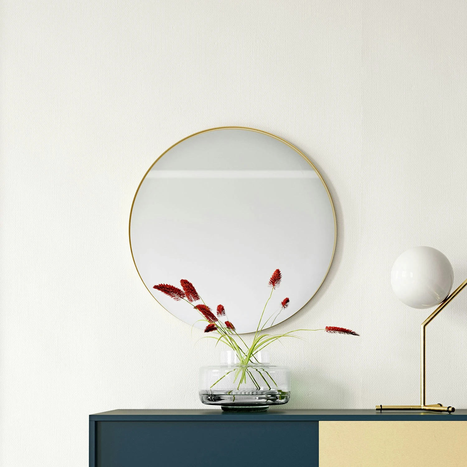 Vogue Wall Cabinet Petite 136, Darkblue/Brass 6 Vogue Wall Cabinet Petite 136, Darkblue/Brass - Afbeelding 4