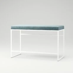 Bank Wit / Fluweel Petrol 8 Bank Wit / Fluweel Petrol -Meubelwinkel department bank wit 28