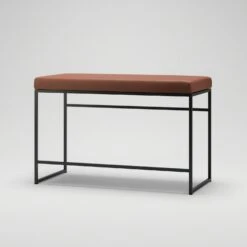 Bank, Zwart / Bruin Leer -Meubelwinkel department bank wit 55