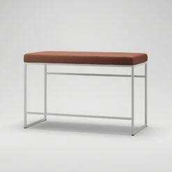 Bank, Wit / Bruin Leer -Meubelwinkel department bank wit 72