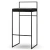 Barkruk Met Rugleuning 90 Cm, Zwart / Zwart Leer 2 Barkruk Met Rugleuning 90 Cm, Zwart / Zwart Leer -Meubelwinkel department bar stool with backrest 90 cm 0
