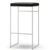 Barkruk Zonder Rugleuning 77 Cm, Wit / Zwart Leer -Meubelwinkel department bar stool without backrest 77 cm 88