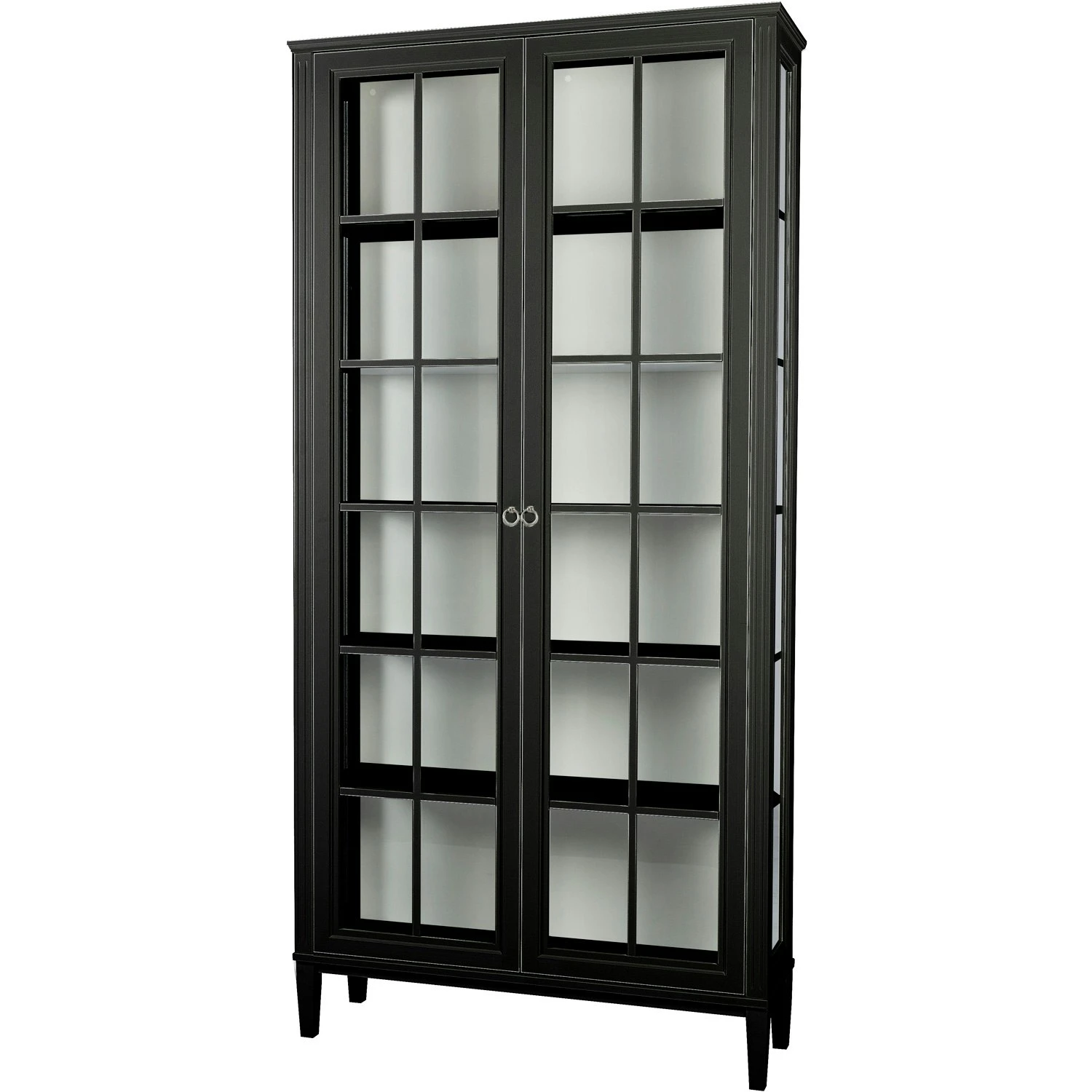 Stockholm 2.0 Vitrinekast 99 X 37 X 201, Zwart 4 Stockholm 2.0 Vitrinekast 99 X 37 X 201, Zwart - Afbeelding 2