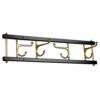 Decorative Hook Rail Maxi 4, Black / Brass 1 Decorative Hook Rail Maxi 4, Black / Brass -Meubelwinkel essem design maxi 4 hook rail 1