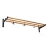Nostalgi Hat Rack/Shoe Rack, Black Fittings Hoedenrek Zwart Eiken -Meubelwinkel essem design nostalgi hat rack shoe rack black fittings 1