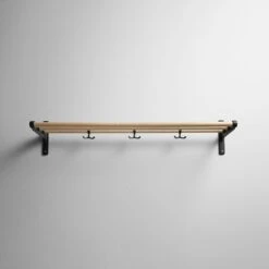 Nostalgi Hat Rack/Shoe Rack, Black Fittings Hoedenrek Zwart Berken -Meubelwinkel essem design nostalgi hat rack shoe rack black fittings 18