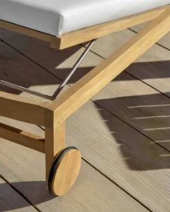 Sand Ligbed Met Kussen, Teak / Wit -Meubelwinkel ethimo sand ligbed met kussen teak wit 6