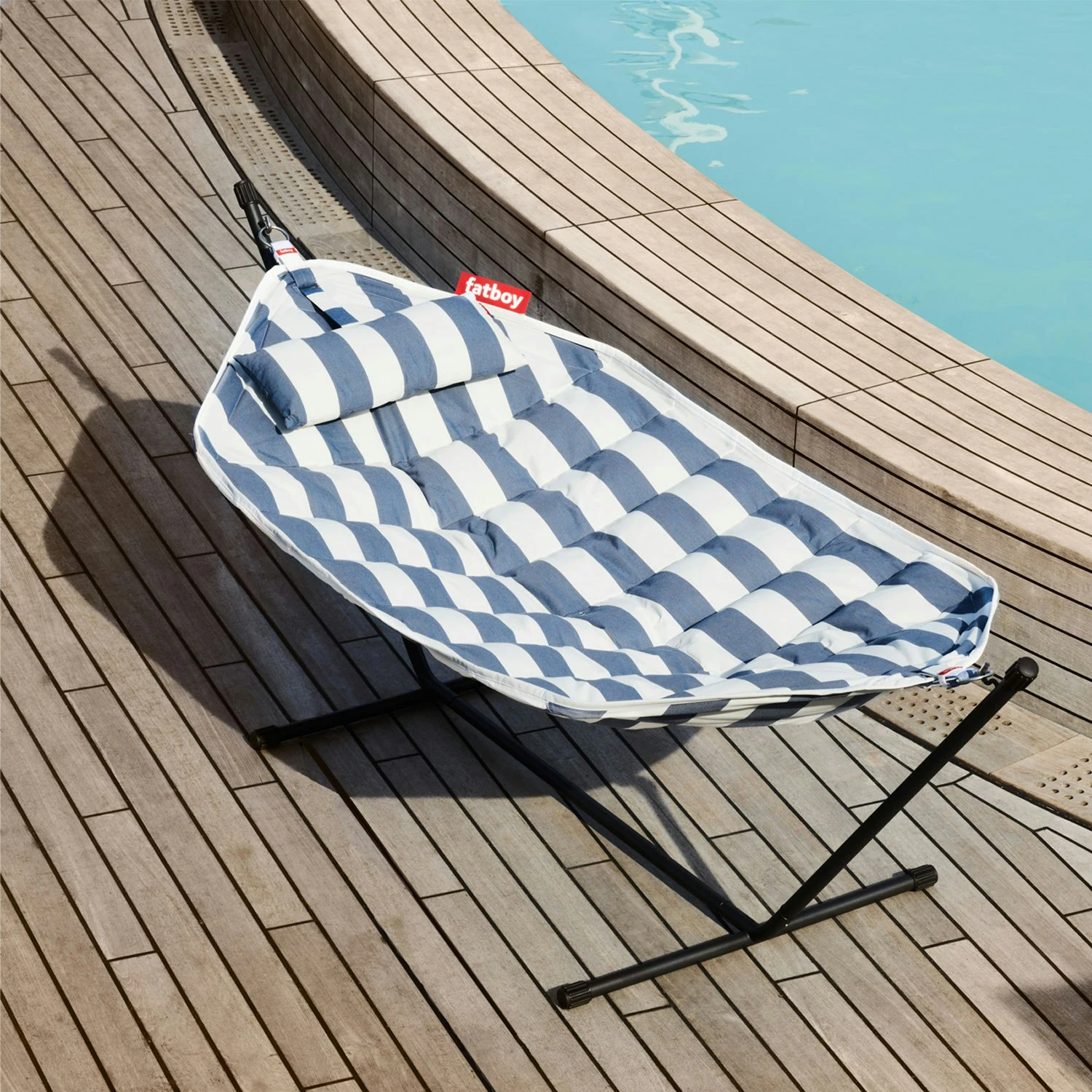 Fatboy Headdemock Superb Hammock, Stripe Ocean Blue 4 Fatboy Headdemock Superb Hammock, Stripe Ocean Blue - Afbeelding 2