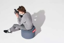 Fatboy Point Stonewashed Pouf, Black -Meubelwinkel fatboy point stonewashed pouf 8