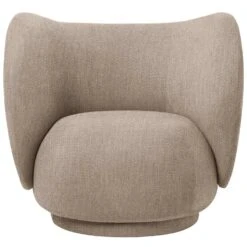 Ferm LIVING Rico Boucle Loungestoel, Zand