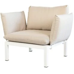 FIAM Domino Fauteuil, Beige/Wit
