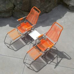 FIAM Spaghetti Ligbed, Oranje -Meubelwinkel fiam spaghetti sun lounger 40