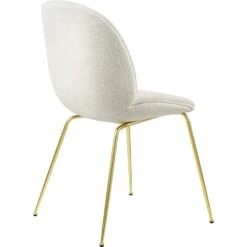 Gubi Beetle Dining Chair, Brass, PG2, Li.Bouclé 001 -Meubelwinkel gubi beetle dining chair brass pg2 22