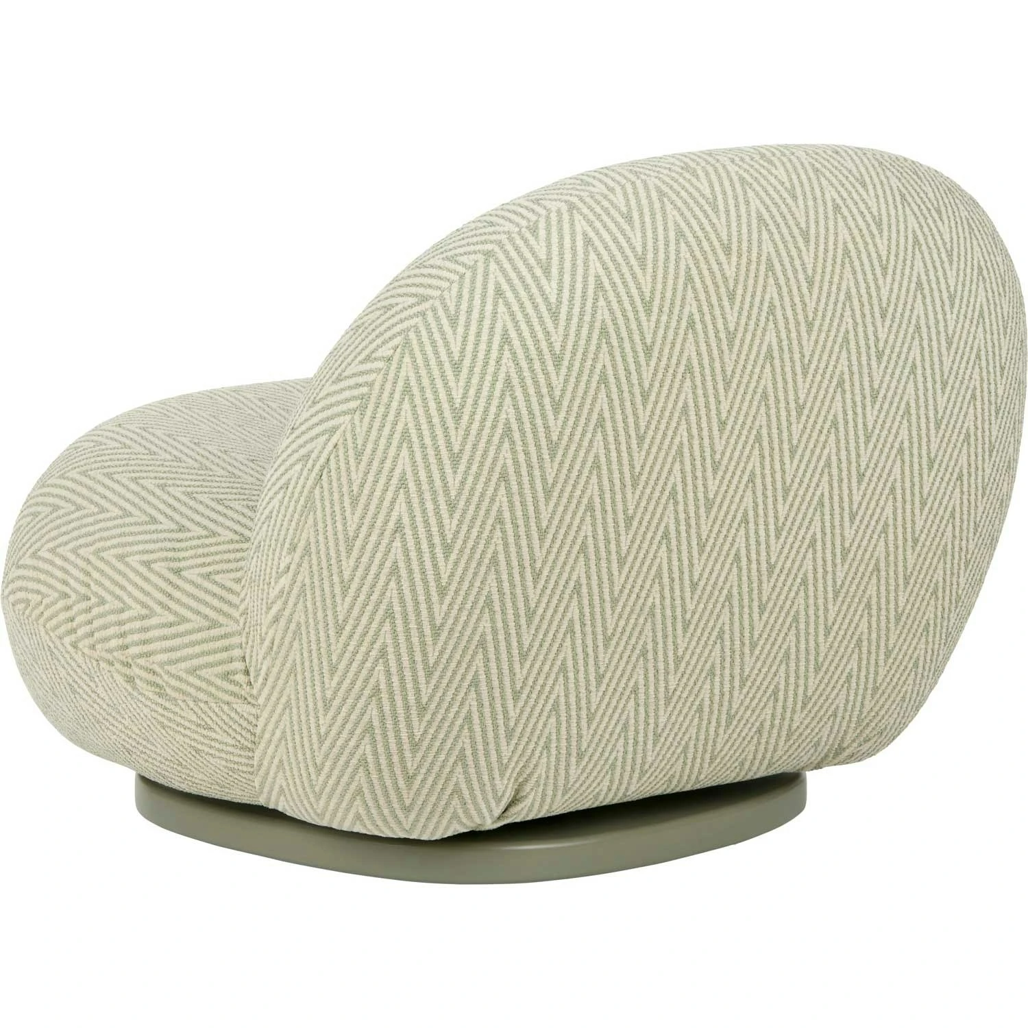 Gubi Pacha Outdoor Loungestoel, Dedar Chevron Outdoor Fr 008, Mosgroene Voet 5 Gubi Pacha Outdoor Loungestoel, Dedar Chevron Outdoor Fr 008, Mosgroene Voet - Afbeelding 3