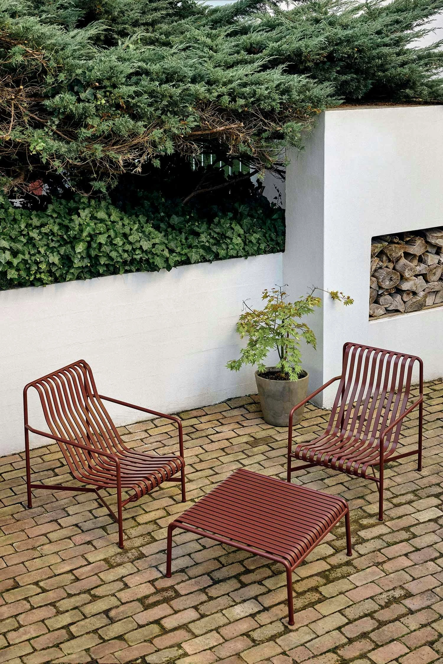 Hay Palissade Lage Tafel, Iron Red 5 Hay Palissade Lage Tafel, Iron Red - Afbeelding 3