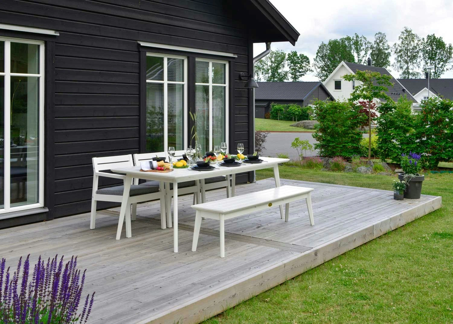 Stoltö Bank 185 Cm, Wit 4 Stoltö Bank 185 Cm, Wit - Afbeelding 2