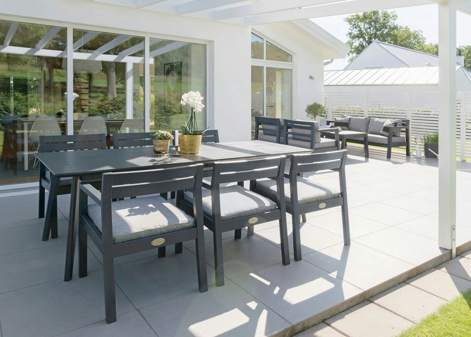 Stoltö Tafelset 6 Zitplaatsen, Orkaangrijs 5 Stoltö Tafelset 6 Zitplaatsen, Orkaangrijs - Afbeelding 3