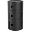 Kartell Componibili Modular System 3 Compartments, Matt Black -Meubelwinkel kartell componibili modular system 3 compartments 16