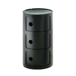 Kartell Componibili Modulesysteem 3 Compartimenten, Zwart