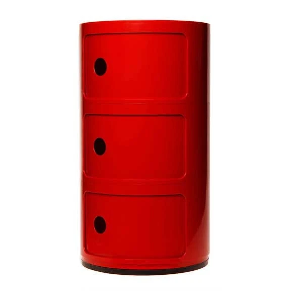 Kartell Componibili Modular System 3 Compartments, Red 3 Kartell Componibili Modular System 3 Compartments, Red