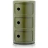 Kartell Componibili Modulesysteem 3 Compartimenten, Groen -Meubelwinkel kartell componibili modular system 3 compartments 33