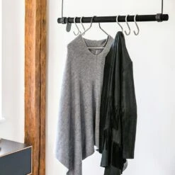 LIND DNA Swing Kledinghanger 80 Cm, Eiken/Natuur Leer -Meubelwinkel lind dna swing hanger 80 cm 11