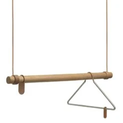 LIND DNA Swing Kledinghanger 80 Cm, Eiken/Natuur Leer -Meubelwinkel lind dna swing hanger 80 cm 17