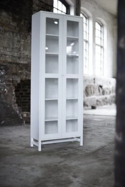 Falsterbo Kast 190 Cm Glazen Deuren, Wit -Meubelwinkel mavis falsterbo kast 190 cm 13